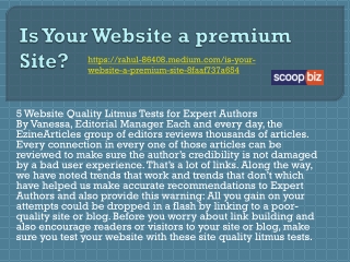 Is Your Website a premium Site?