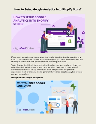 How to Setup Google Analytics into Shopify Store