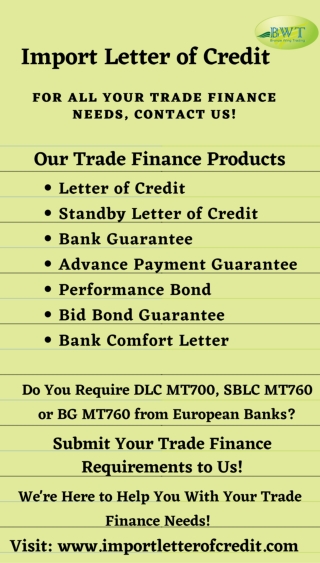 Infographics: Trade Finance – Bank Instruments Provider in Dubai