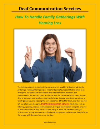 How To Handle Family Gatherings With Hearing Loss