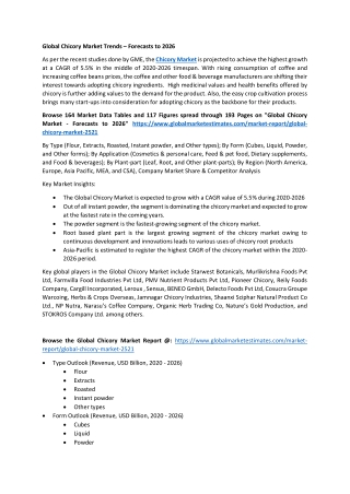 Chicory Market Size & Growth