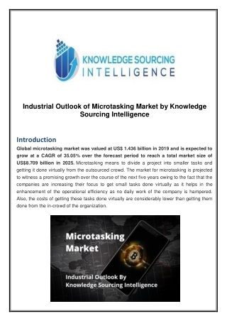 Industrial Outlook of Microtasking Market by Knowledge Sourcing
