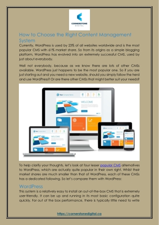 How to Choose the Right Content Management System