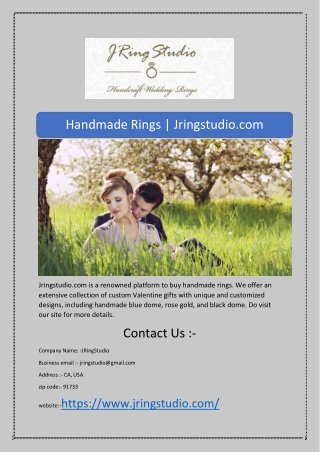 Handmade Rings | Jringstudio.com