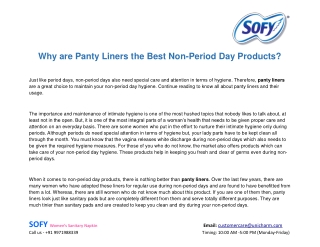 Why are Panty Liners the Best Non-Period Day Products?