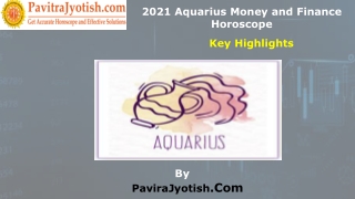 2021 Aquarius Money and Finance Horoscope