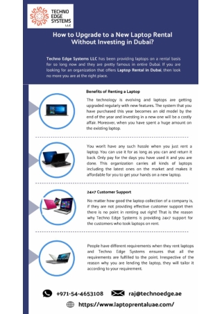 How to Upgrade to a New Laptop Rental Without Investing in Dubai?