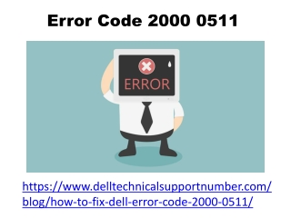 Error Code 2000 0511