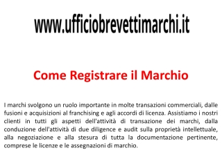 Come Registrare il Marchio