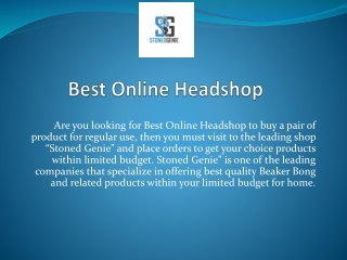 Best Online Headshop