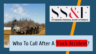 Who To Call After A Truck Accident?