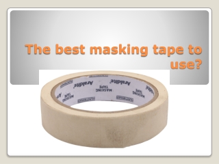 The best masking tape to use?