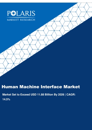 Human Machine Interface Market Strategies and Forecasts, 2020 to 2026