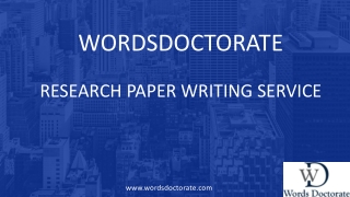 Research Paper Writing Services