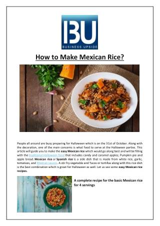 How to Make Mexican Rice?