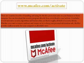 Mcafee.com/Activate | Download, Install & Activate Mcafee