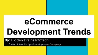 eCommerce Development Trends 2021