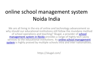 online school management system Noida India