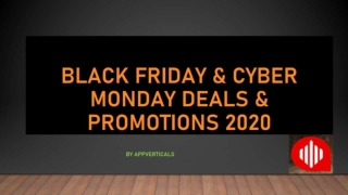 Black Friday & Cyber Monday Deals & promotions 2020