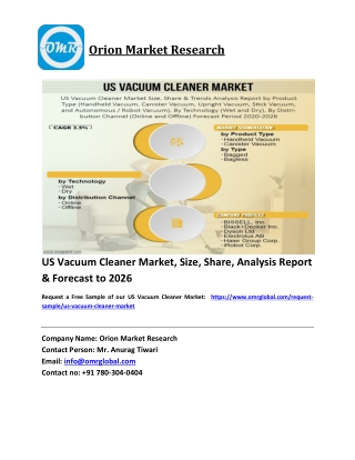 US Vacuum Cleaner Market Size, Industry Trends, Share and Forecast 2020-2026