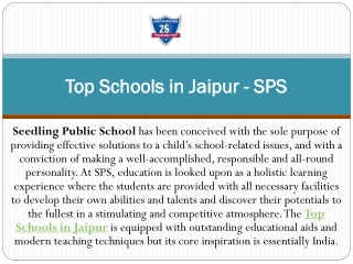 Top Schools in Jaipur - SPS