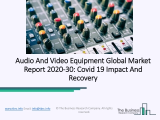 Global Audio And Video Equipment Market Report 2020-2030 | Covid 19 Impact And Recovery