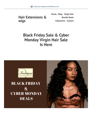 Black Friday Sale & Cyber Monday Virgin Hair Sale Is Here