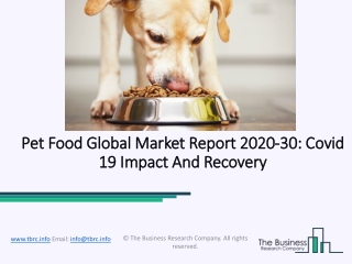 2020 Pet Food Market Size, Growth, Drivers, Trends And Forecast