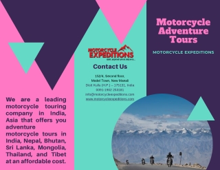 Best Motorcycle Adventure Tours For You