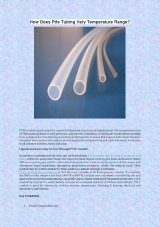 ptfe tube manufacturer in india