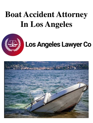 Boat Accident Attorney In Los Angeles