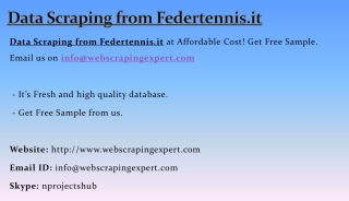 Data Scraping from Federtennis.it