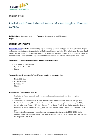 Infrared Sensor Market Insights, Forecast to 2026