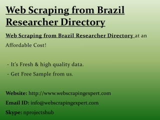 Web Scraping from Brazil Researcher Directory