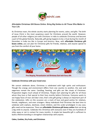 Affordable Christmas Gift Boxes Online: Bring Big Smiles to All Those Who Matter in Your Life