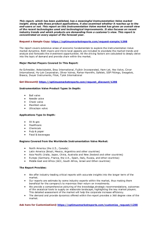 Instrumentation Valve Market Key Trends and Opportunities | 2020-2025