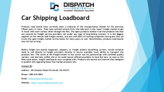 Car Shipping Loadboard