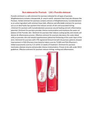 Best ointment for Psoriasis   | Jrk's Psorolin ointment