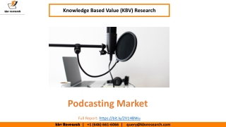 Podcasting Market Size Worth $41.8 Billion By 2026 - KBV Research