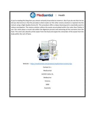 Buy Enema Nozzle Tips Online | Medisential.com