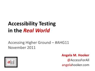 Accessibility Testing in the Real World