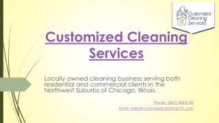 Customized Home Cleaning Services