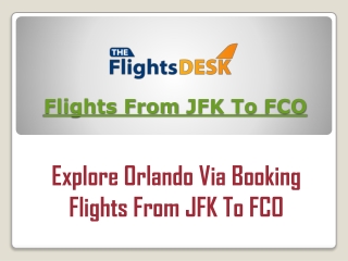 Flights From JFK To FCO