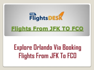 Flights From JFK To FCO