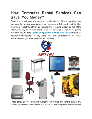 Computer Equipment Rentals New Orleans | Miteyav.com