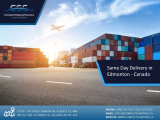 Same Day Delivery in Edmonton - Canada