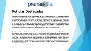 Noticias Destacadas