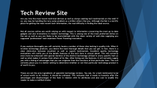 Tech Review Site