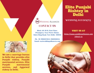 Best Elite Punjabi Rishtey in Delhi For You