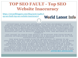 TOP SEO FAULT - Top SEO Website Inaccuracy